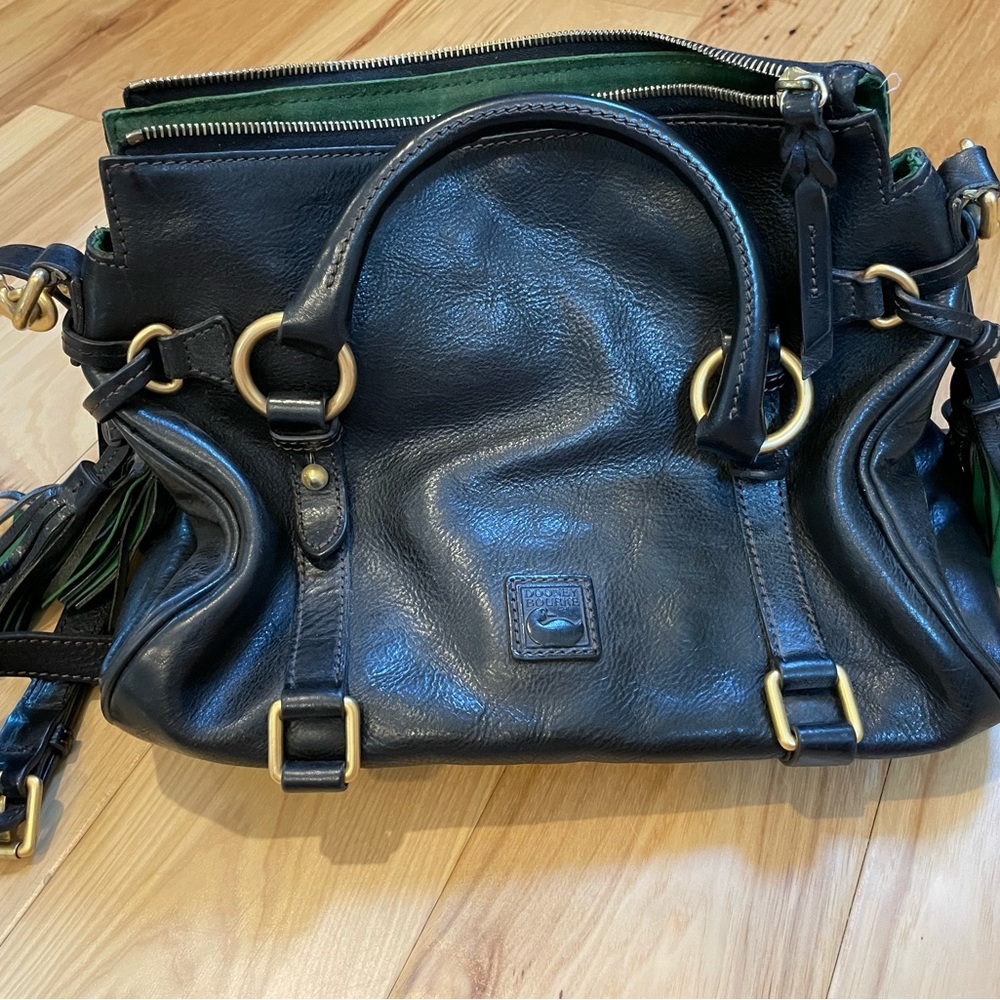 Dooney & Bourke Florentine Leather Satchel Black
